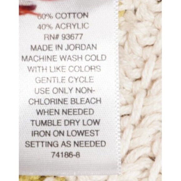 a.n.a Crochet Knit Tank Top | Boho Striped Sleeveless Sweater Vest | Women's M - Picture 9 of 10